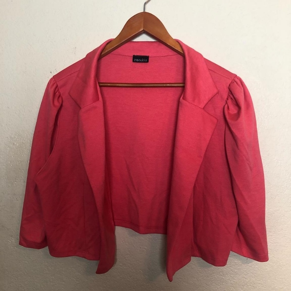 Coral Open Front Blazer
